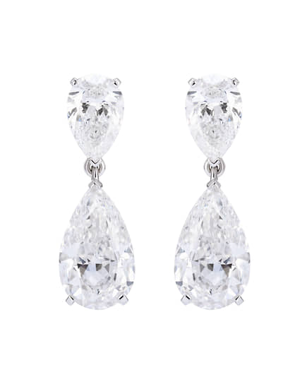 Серьги из коллекции Classic, Mercury, белое золото, бриллианты
