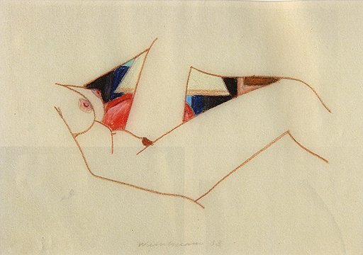 Том Вессельман. «Эскиз к спальной живописи № 61», 1983 год. Холст, цветной карандаш. Эстимейт &amp;#163;5–7 тыс.