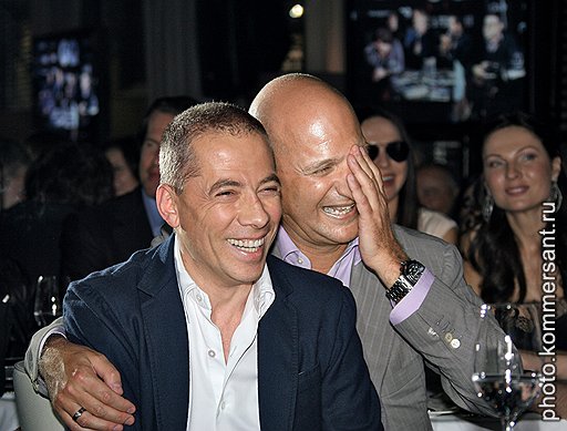 Совладельцы GQ-бара Аркадий Новиков и Александр Соркин на праздновании трехлетия заведения