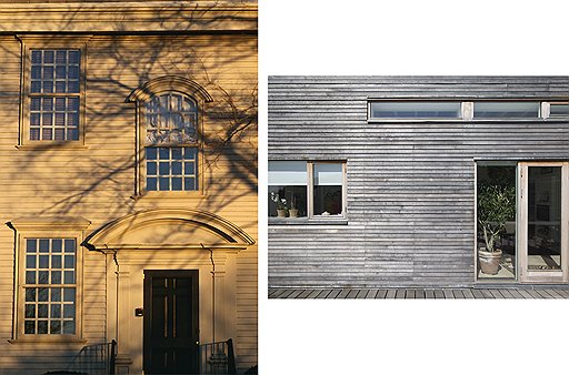 &quot;Проем&quot;. Слева: дом Хантера. Ньюпорт, США, 1748 год. Справа: вилла Rahoj Alle. Хейбьерг, Дания. Бюро C.F.Moller Architects, 2005 год