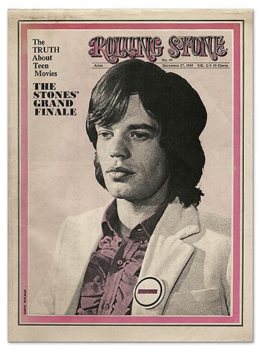 Обложка журнала Rolling Stone, номер 49 от 27 декабря 1969 года (Мик Джаггер)