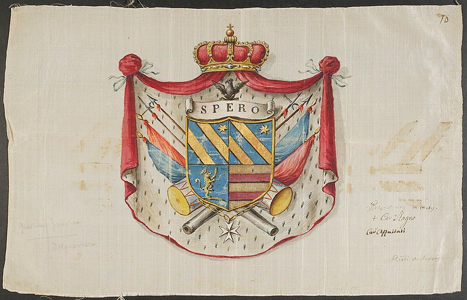 Герб семьи Гравина, конец XVIII века. Художественное собрание Ордена, Рим