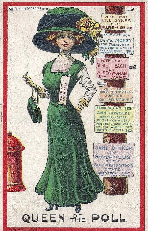 Суфражистская открытка &quot;Королева выборов&quot;, 1909 год 