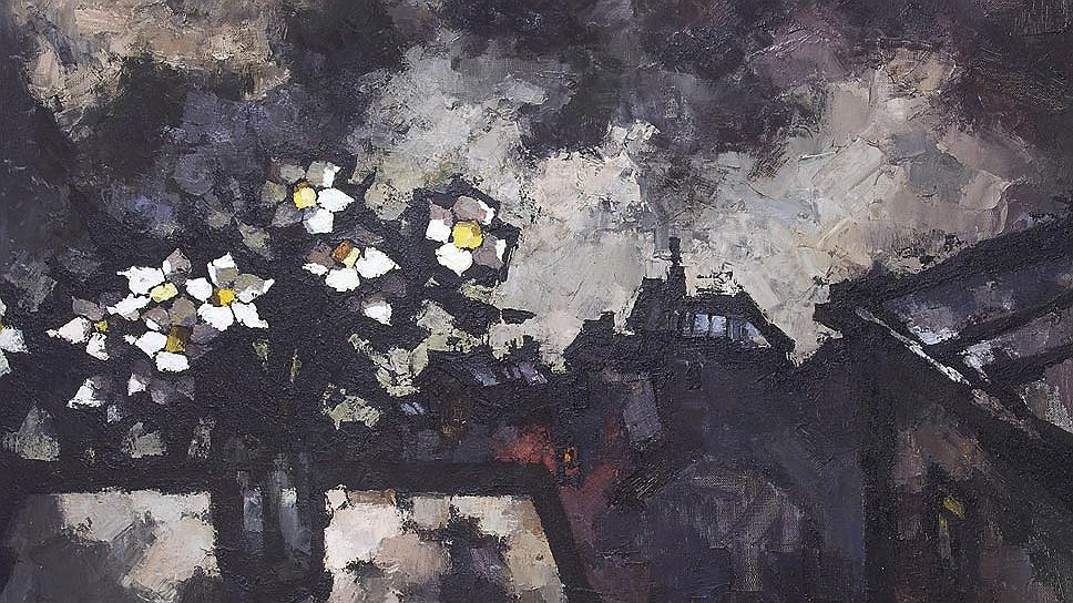 Оскар Рабин. «Город и цветы», 1974 год