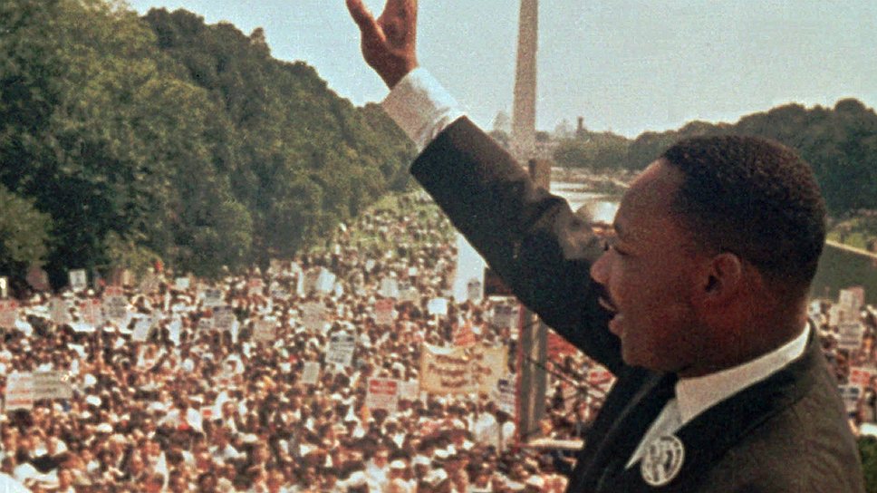 Мартин Лютер Кинг во время Марша на Вашингтон 1963 года