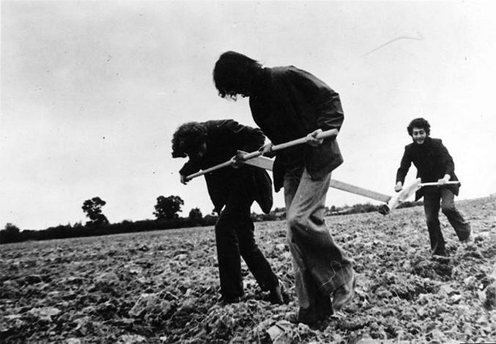 Группа &quot;Гнездо&quot;. Помощь стране в выращивании хлеба. Документация акции, 1976 год