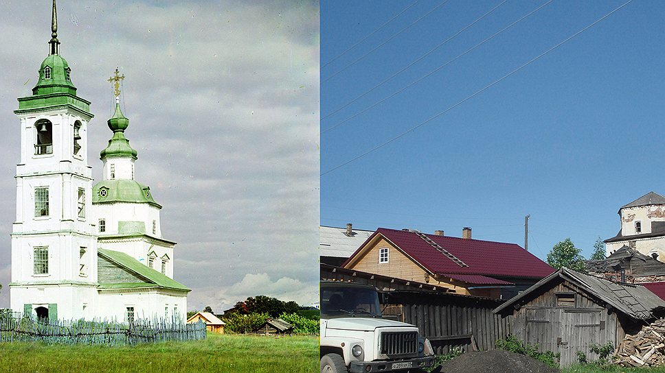 Церковь Пресвятой Богородицы в Белозерске, 1909 год и 2013 год (фотограф В. Ратников)