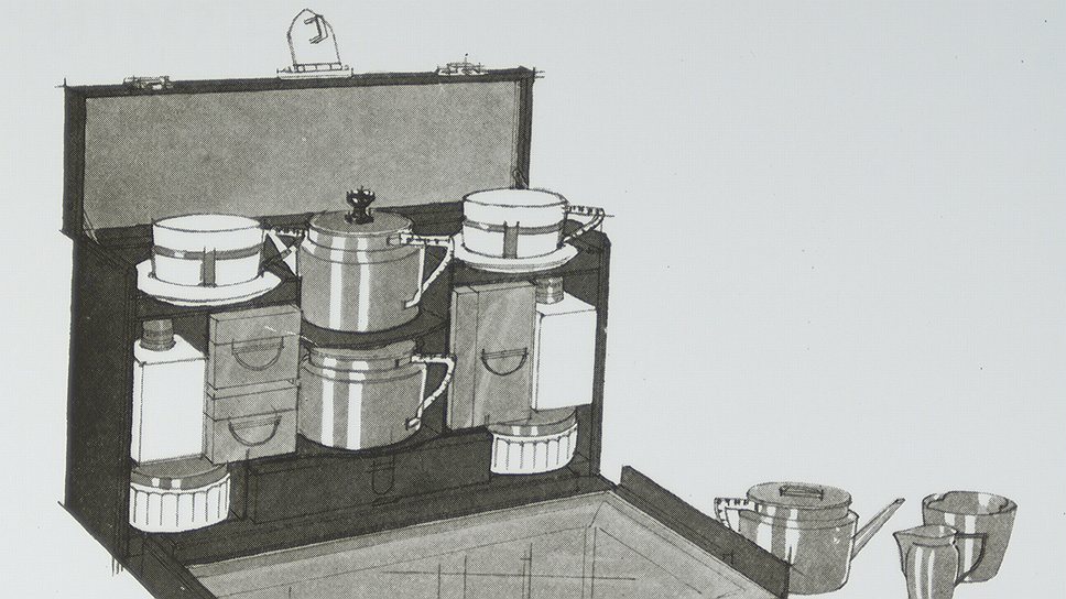Ящик для чайных принадлежностей из зернистой кожи Levant, который Пратап Сингх Гаеквад, махараджа Бароды, брал с собой на охоту на тигров,1926 год