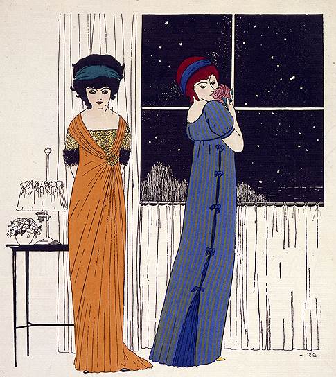 Поль Ириб. Женщина в платье от Поля Пуаре, 1910 год