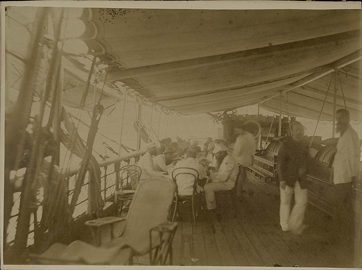 Антон Чехов на борту корабля «Петербург» по пути с Сахалина, 1890 год (фото Александра Щербака)