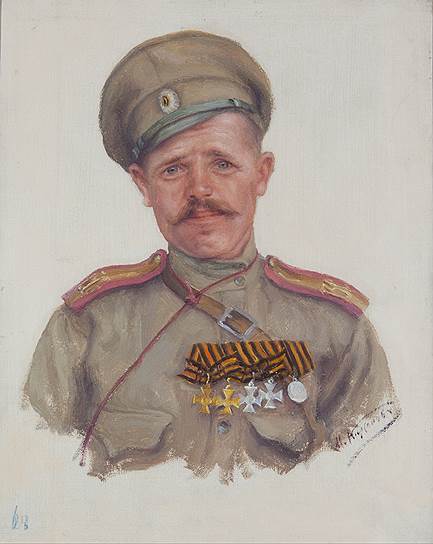 Выставка &amp;quot;Первая мировая. Последняя битва Российской империи&amp;quot; в ГИМ. Портрет К. И. Панченко, подпрапорщика 13-го Сибирского стрелкового полка 
