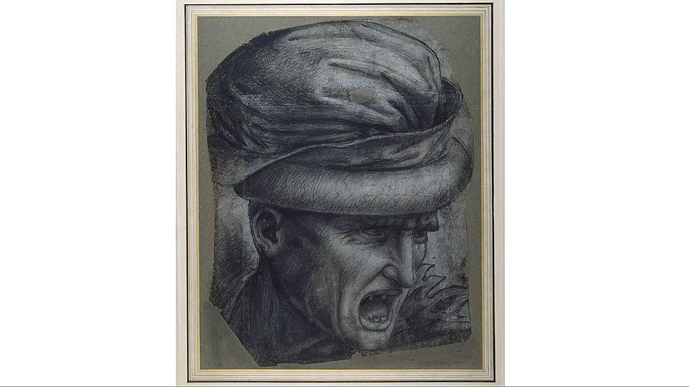 Эскиз головы воина для фрески &quot;Битва при Ангиари&quot;, начало XVI века