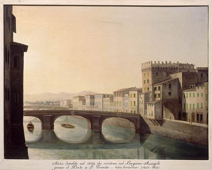 Фабио Борботтони. &amp;quot;Портик на набережной реки Арно, разрушенный в 1823 году&amp;quot;, 1880 год
