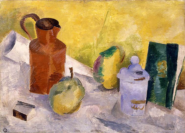 Роберт Фальк. «Натюрморт на желтом фоне», 1917 год