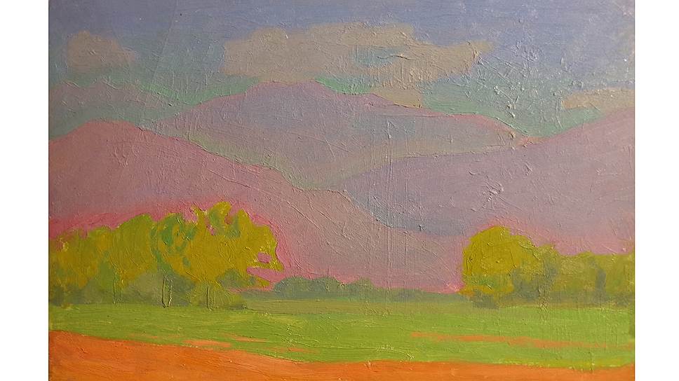 Порфирий Фальбов. «Вечерний пейзаж», 1965 год. «В защиту радуги» в Музее Востока