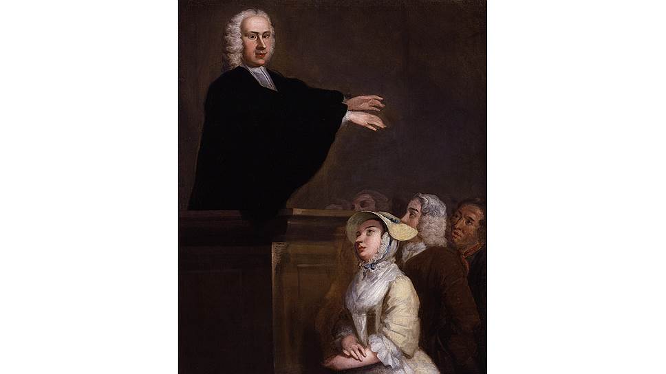 Джон Вулластон. Портрет Джорджа Уайтфилда, около 1742 года 