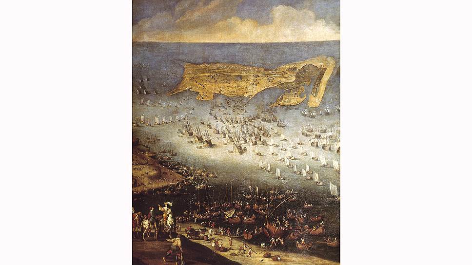 Клод Лоррен. «Осада Ла-Рошели войсками Людовика XIII», 1631  год  