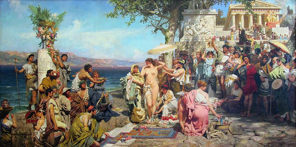 Генрих Семирадский. «Фрина на празднике Посейдона в Элевсине», 1889 год