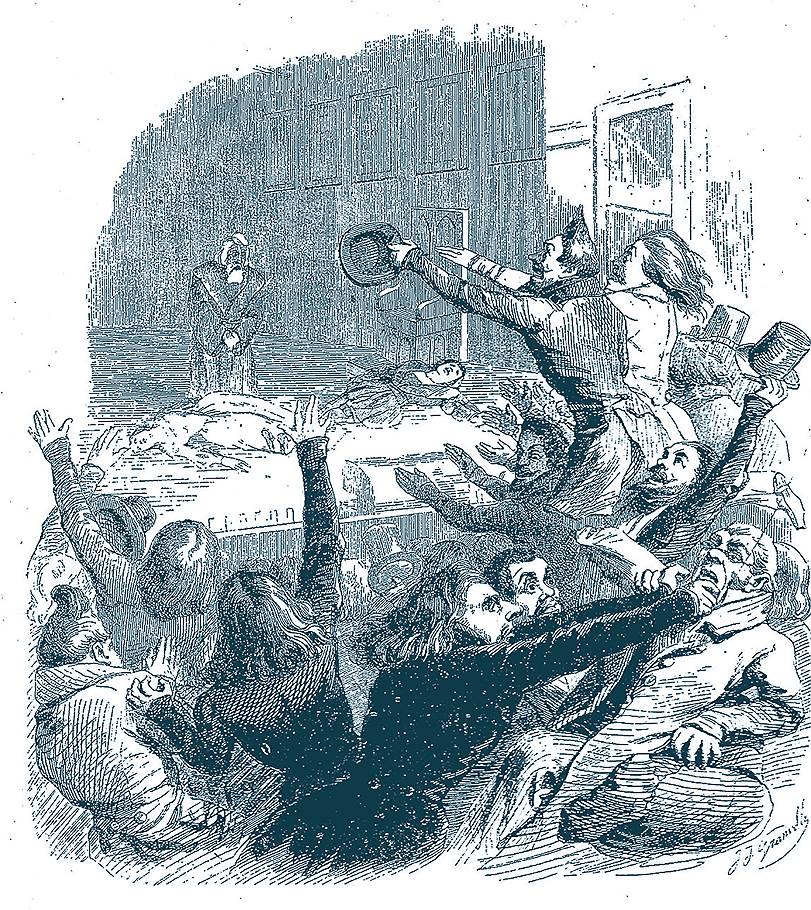 «Битва за „Эрнани“». Жан Гранвиль, 1830