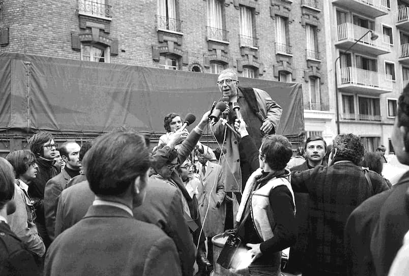 Жан-Поль Сартр на заводе Renault, 21 октября 1970-го