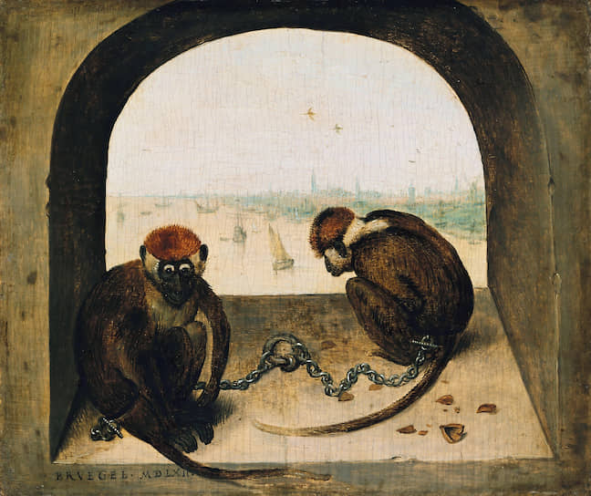 Питер Брейгель Старший. «Две обезьяны»,  1562