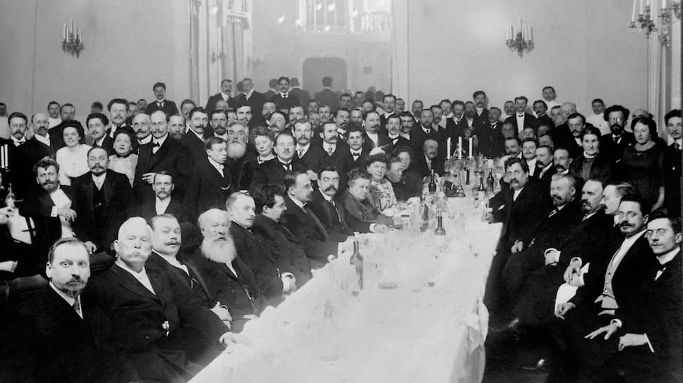 Празднование по случаю 50-летия главы издательской фирмы И.Д. Сытина. Москва, 1916