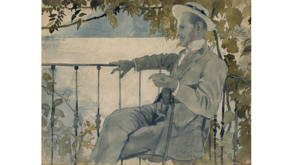 Александр Бенуа. «Портрет Мстислава Добужинского», 1908