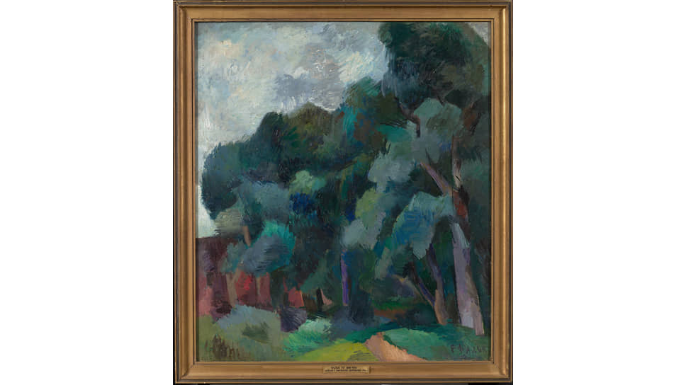 «Пейзаж с высокими деревьями», 1920 