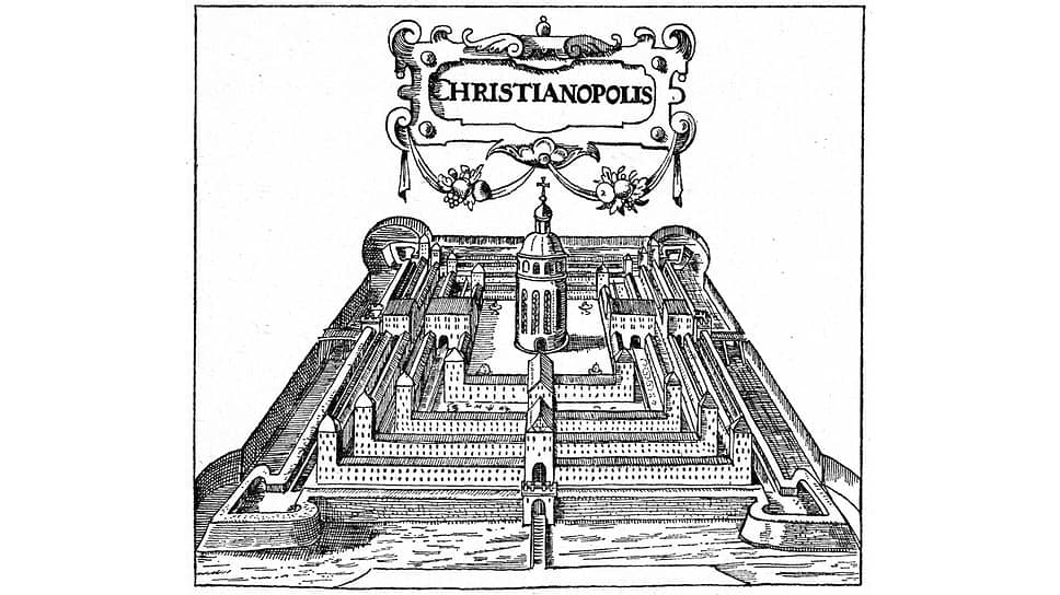 Кристианополис. Иллюстрация из первого издания «Описания республики Христианополитанской», 1619