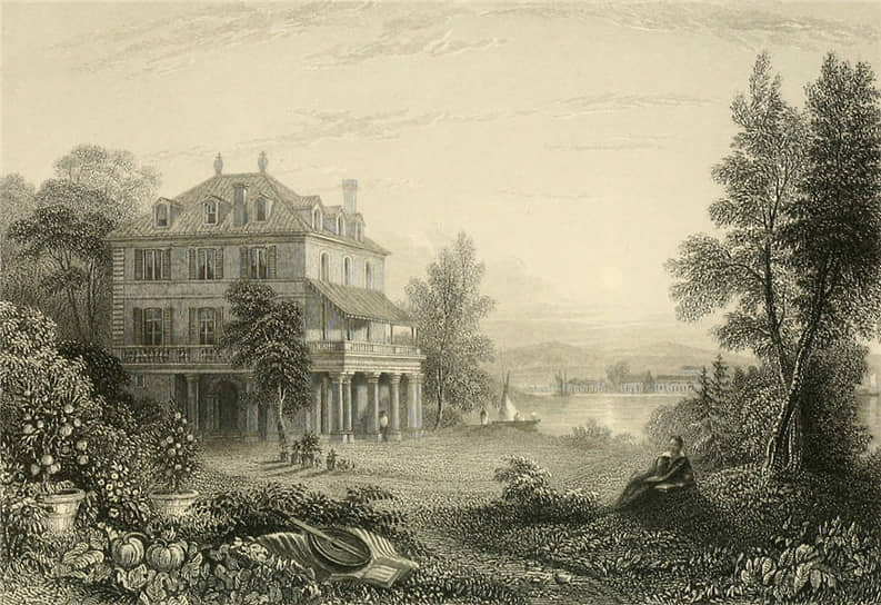 Уильям Пёрсер. «Диодати, резиденция лорда Байрона», 1833