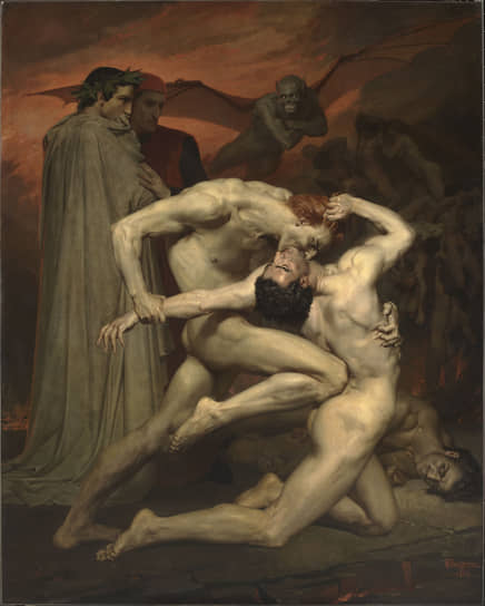 Вильям-Адольф Бугро. «Данте и Вергилий в аду», 1850