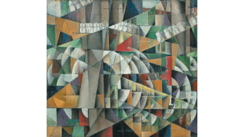 Иван Клюн. «Пробегающий пейзаж», 1914