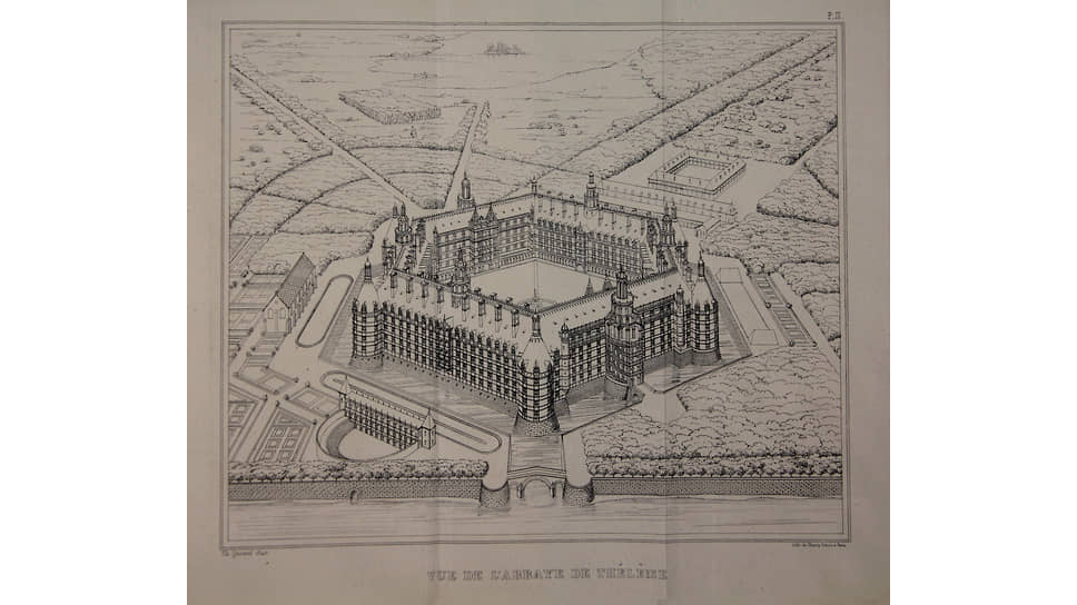Шарль Ленорман. Реконструкция Телемского аббатства, 1840