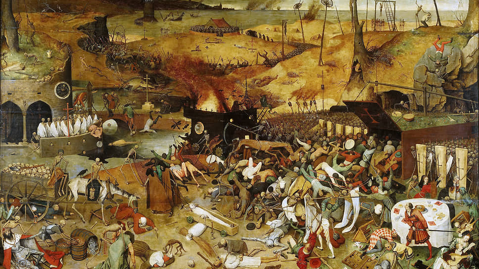 Питер Брейгель. «Триумф смерти», 1562. Полотно принято в числе прочего соотносить с многочисленными вспышками чумы, «черной смерти» в Европе