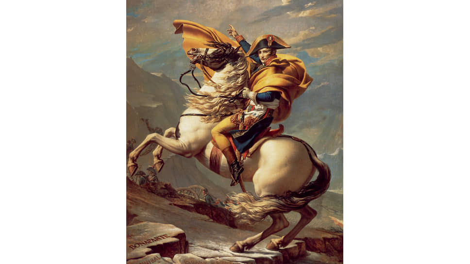Жак Луи Давид. «Бонапарт на перевале Сен-Бернар», 1800