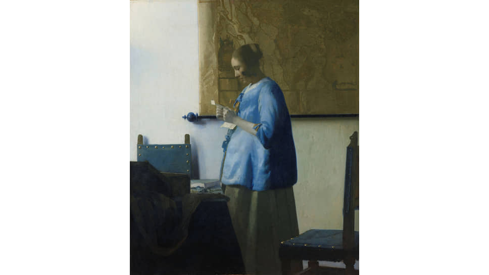 Ян Вермеер. «Женщина в голубом, читающая письмо», 1662–1664