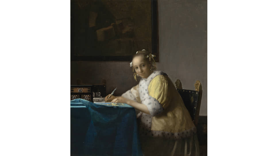 Ян Вермеер. «Дама, пишущая письмо», 1664–1667