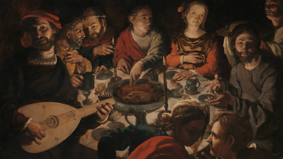 Ян Корнелизон Вермеен. «К столу зовут св. Иоанна (свадьба в Кане)», около 1530