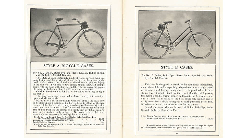 Реклама камеры Kodak для велосипеда, 1900-е