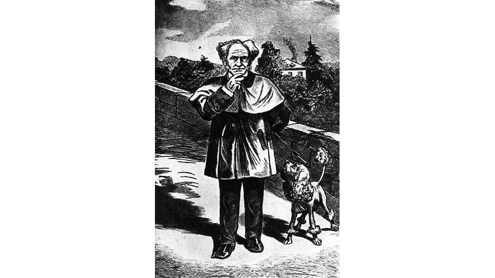 Иоганн Якоб Эттлинг. «Философ Артур Шопенгауэр со своим пуделем», 1860