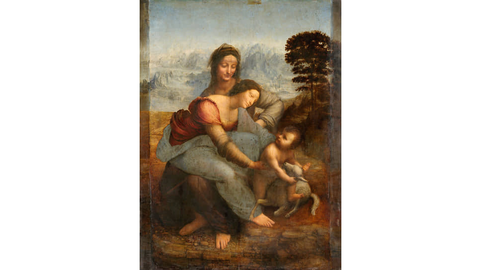Леонардо да Винчи. «Богоматерь с младенцем и святой
Анной», 1508–1510