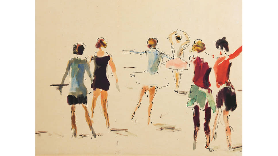 Даниил Даран. «Балерины на занятиях», 1930-е