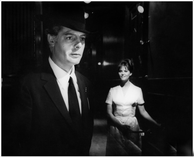 С актером Марчелло Мастроянни в фильме Федерико Феллини «Восемь с половиной», 1963 год