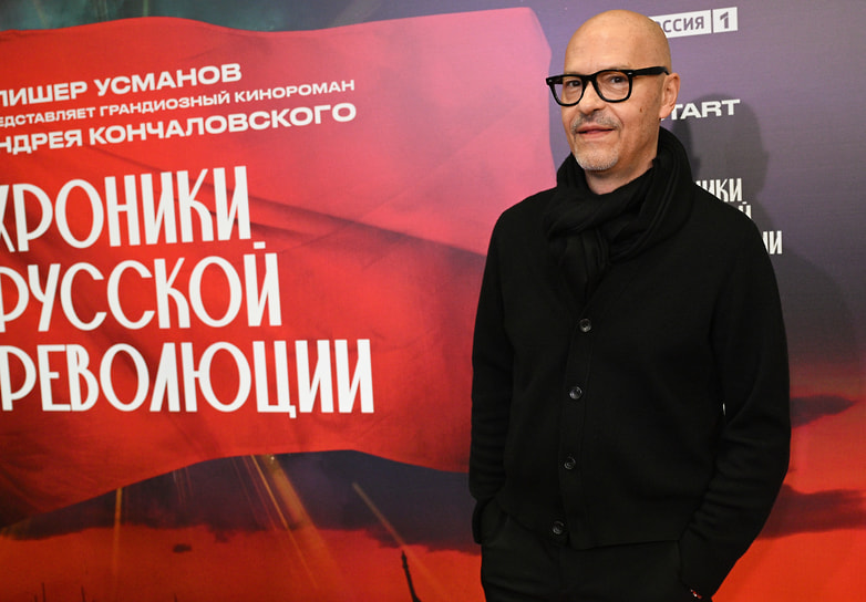 Режиссер, продюсер Федор Бондарчук на премьере киноромана Андрея Кончаловского «Хроники русской революции»