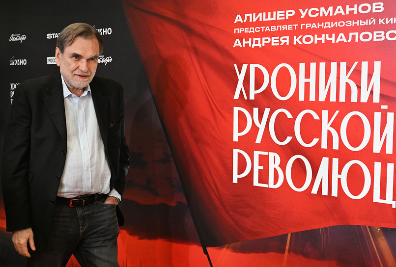 Глава Кинокомпании СТВ Сергей Сельянов на премьере киноромана Андрея Кончаловского «Хроники русской революции»