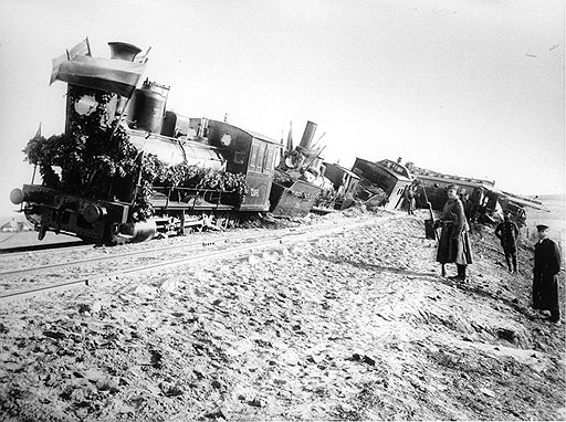 При крушении поезда Александра III (на фото) наибольшие повреждения получил устаревший вагон министра путей сообщения Константина Посьета