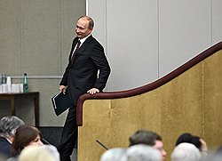 Судя по отчету Владимира Путина, кризис является важной доходной статьей федерального бюджета России