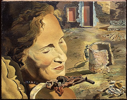 &quot;Портрет Гала с двумя бараньими ребрышками, удерживающими равновесие на ее плече&quot;, около 1934 