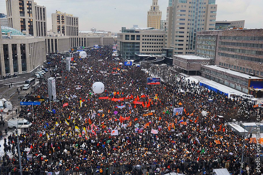 Акции протеста, прошедшие после декабрьских выборов в Госдуму, оказались самыми массовыми в новой российской истории 