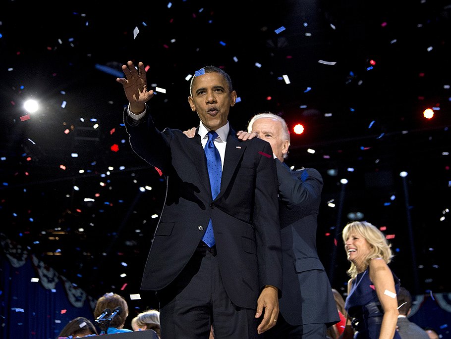 В 2012 году Джо Байдену удалось сохранить место за широкой спиной президента США 